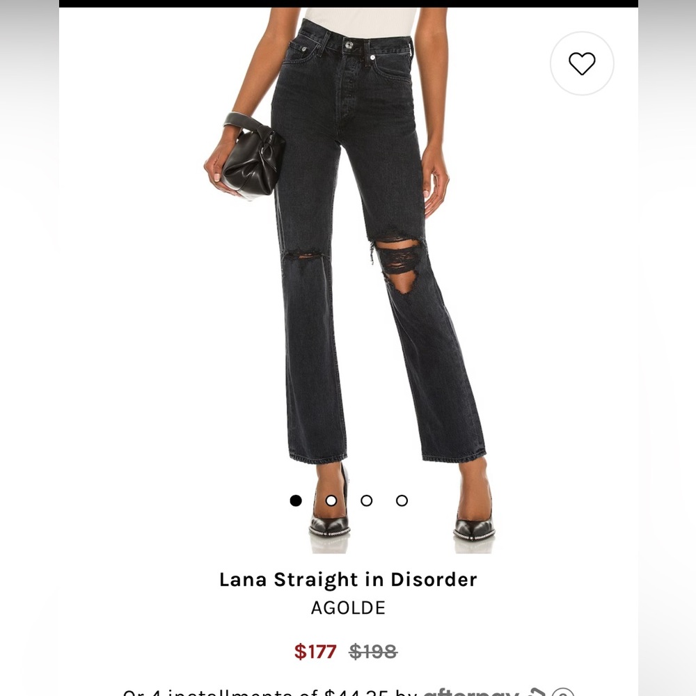 NWT Agolde Lana Midrise straight jeans size 31